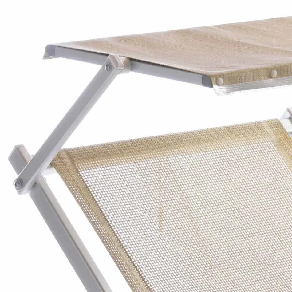 Moderne Garten Chaiselongue mit Sonnenschirm und liegender Rückenlehne - Arnold Viadurini