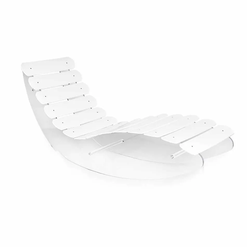 Designer Chaiselongue aus transparentem Plexiglas, Made in Italy Viadurini
