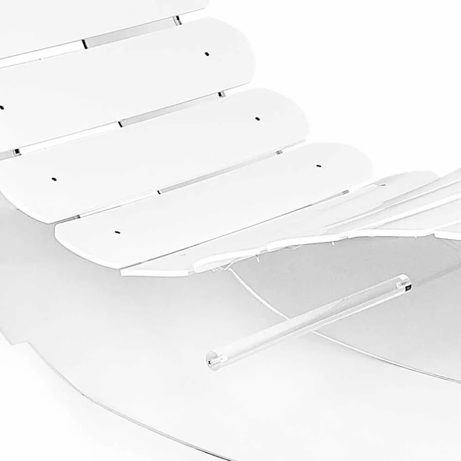 Designer Chaiselongue aus transparentem Plexiglas, Made in Italy Viadurini