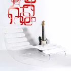 Designer Chaiselongue aus transparentem Plexiglas, Made in Italy Viadurini