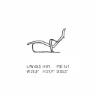 Chaiselongue aus Birkenholz mit Baumwollsitz Made in Italy - Fortaleza Viadurini