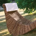 Outdoor Chaiselongue in Banana Weaving mit Kopfstütze - Jolanda Viadurini