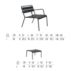 Outdoor-Chaiselongue mit Metallfußstütze Made in Italy - Amina Viadurini