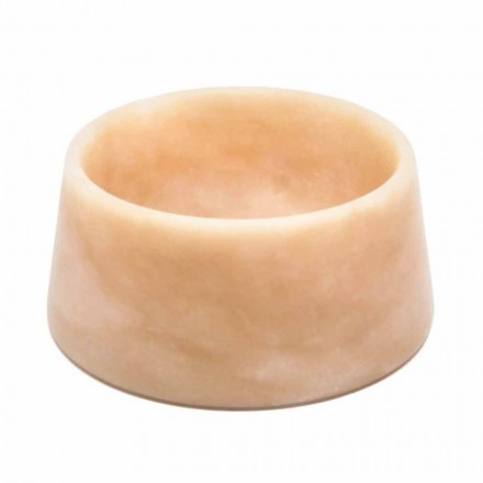 Moderner Hunde- und Katzennapf aus rosa Portugal oder grünem Guatemala-Marmor - Catt Viadurini