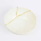 Schalen aus weißem Porzellan und Blattgold Italienisches Luxus-Design - Cicatroro Viadurini