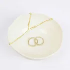 Schalen aus weißem Porzellan und Blattgold Italienisches Luxus-Design - Cicatroro Viadurini