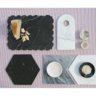 Runde Schale aus satinweißem Carrara-Marmor Made in Italy - Delly Viadurini