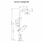 Klassische Messing-Duschsäule mit rundem Duschkopf Made in Italy - Yari Viadurini