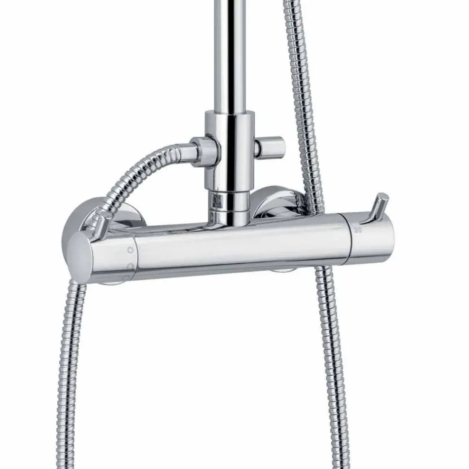 Duschsäule mit Thermostatmischer aus Messing Made in Italy - Gallo Viadurini