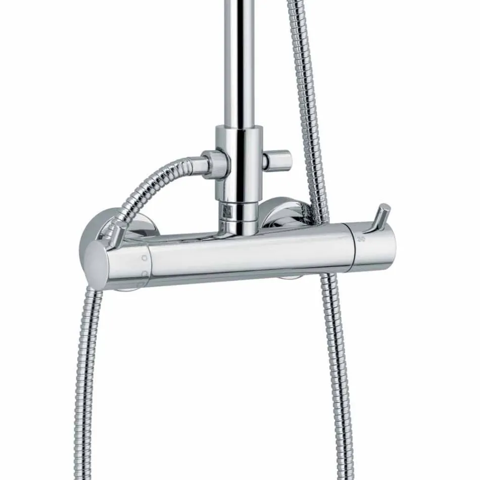 Duschsäule mit Thermostatmischer aus Messing Made in Italy - Gallo Viadurini