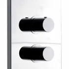 Thermostatische Wandduschsäule aus verchromtem Edelstahl Made in Italy - Pampo Viadurini