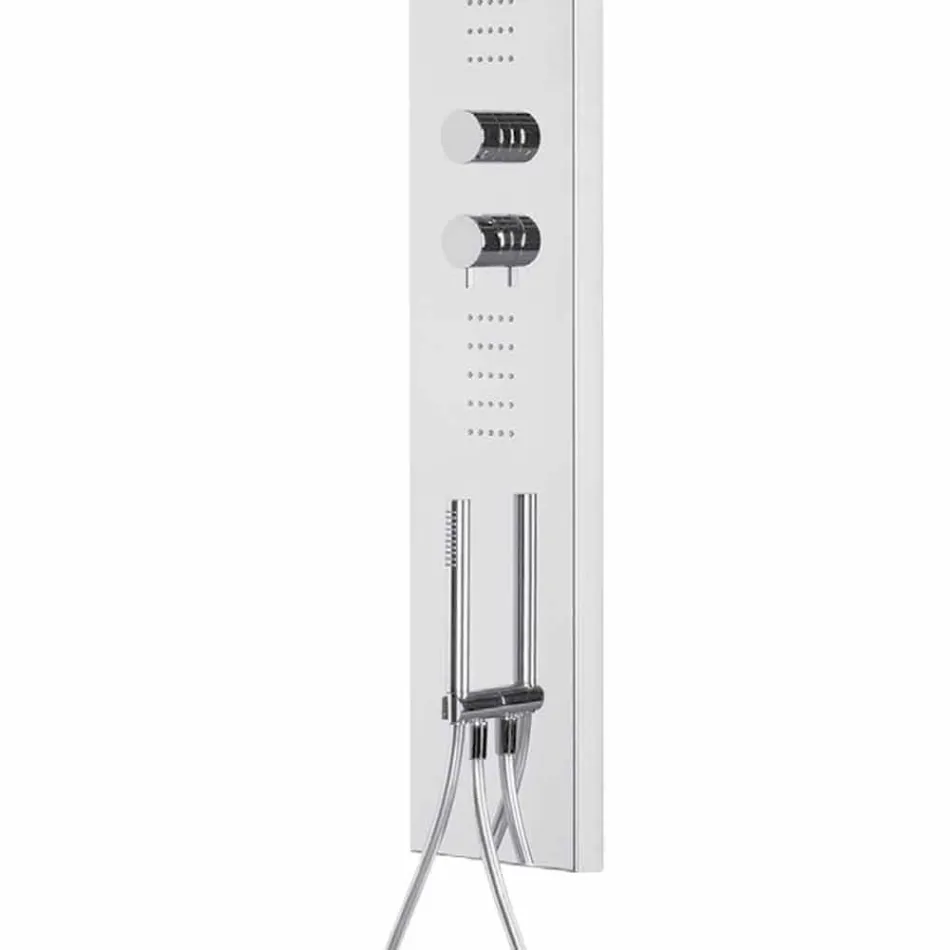 Stahlduschensäule mit Regenduschkopf Made in Italy - Sailor Viadurini