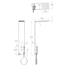 Duschsäule aus Stahl mit Regenduschkopf Made in Italy - Sailor Viadurini