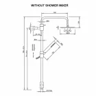 Messing Duschsäule mit Abs Dusche und Made in Italy Duschkopf - Haube Viadurini