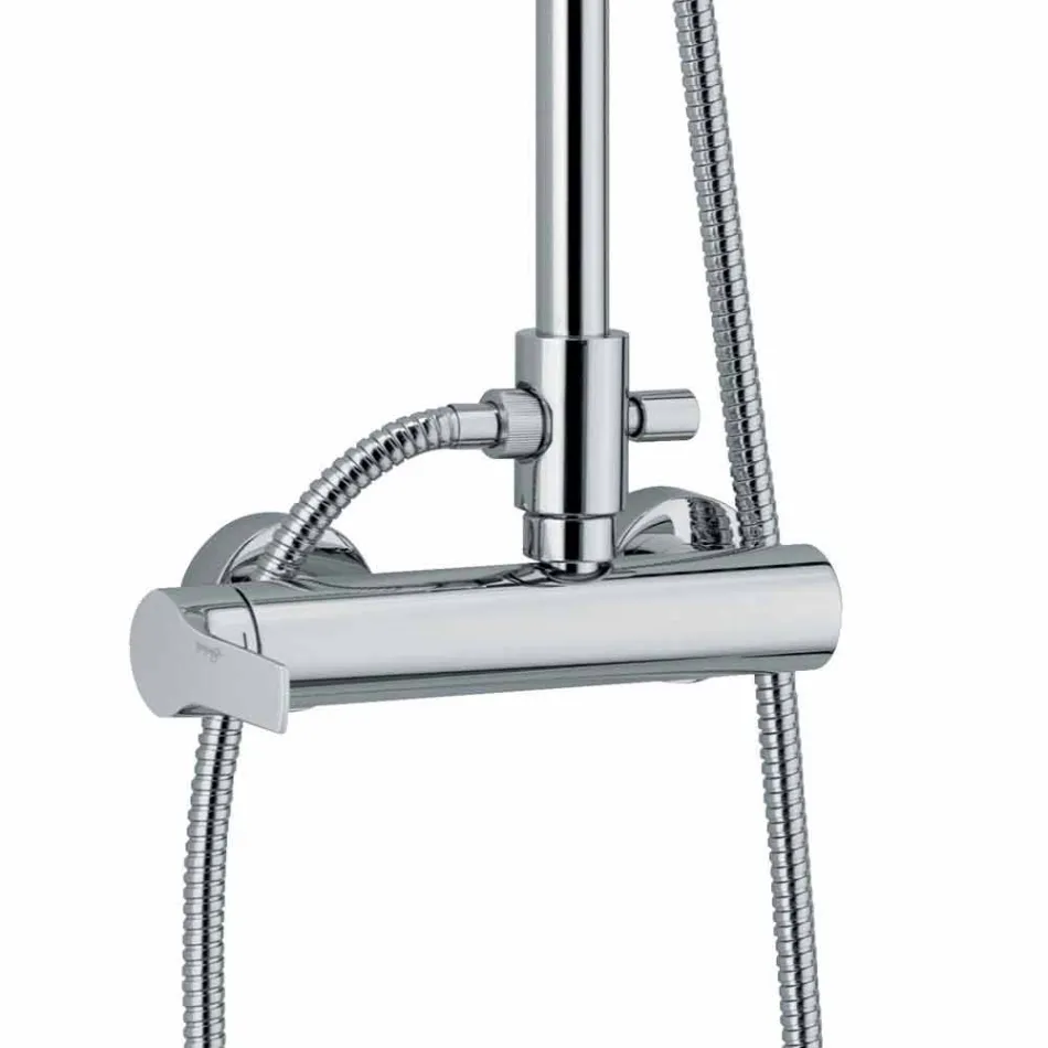 Messing-Duschsäule mit Duschkopf und ABS-Dusche Made in Italy - Padula Viadurini