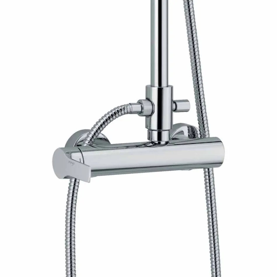 Messing-Duschsäule mit Duschkopf und ABS-Dusche Made in Italy - Padula Viadurini