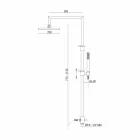 Duschsäule aus verchromtem Messing mit Duschkopf und flexiblem Schlauch Made in Italy - Cunio Viadurini