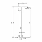 Duschsäule aus verchromtem Messing mit Duschkopf aus Stahl Made in Italy - Marlo Viadurini
