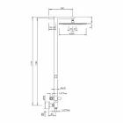 Duschsäule aus verchromtem Messing mit Duschkopf aus Stahl Made in Italy - Marlo Viadurini