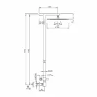 Duschsäule aus verchromtem Messing mit Duschkopf aus Stahl Made in Italy - Marlo Viadurini