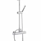 Duschsäule aus verchromtem Messing mit quadratischem Duschkopf Made in Italy - Studio Viadurini