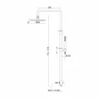 Teleskopische und verstellbare Duschsäule aus verchromtem Messing Made in Italy - Naspo Viadurini