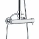 Einhebel-Duschsäule in Messing-Chrom-Finish Made in Italy - Padula Viadurini