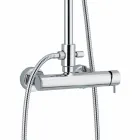 Einhebel-Duschsäule in Messing-Chrom-Finish Made in Italy - Padula Viadurini