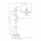 Verstellbare Messing-Duschsäule mit Made in Italy Bath Group - Fedrio Viadurini