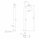 Solar Garden Duschsäule aus schwarzem Edelstahl Made in Italy - Werner Viadurini