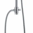 Teleskop-Duschsäule aus Messing mit rundem Duschkopf Made in Italy - Lenio Viadurini