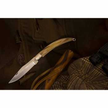 Antikes handgefertigtes Jagdmesser mit Stahlklinge Made in Italy - Afri