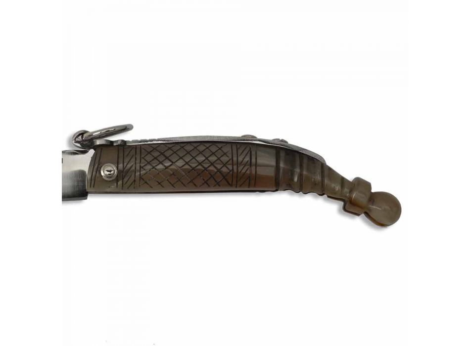 Handgefertigtes römisches Messer mit Ratschenfederverschluss Made in Italy - Roman Viadurini