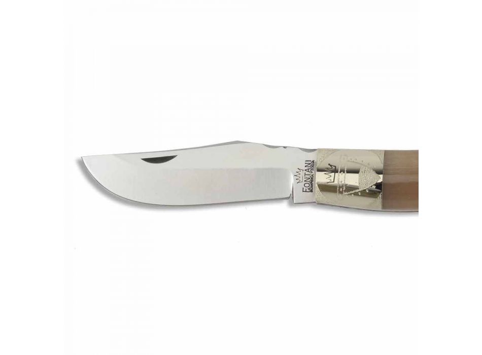 Handgemachtes Senese Ghibelline Messer mit Stahlklinge Made in Italy - Ghibo Viadurini