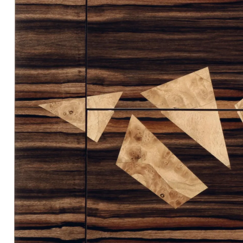 Design Kommode aus Ebenholz mit 4 Schubladen Grilli Zarafa in Italien hergestellt  Viadurini