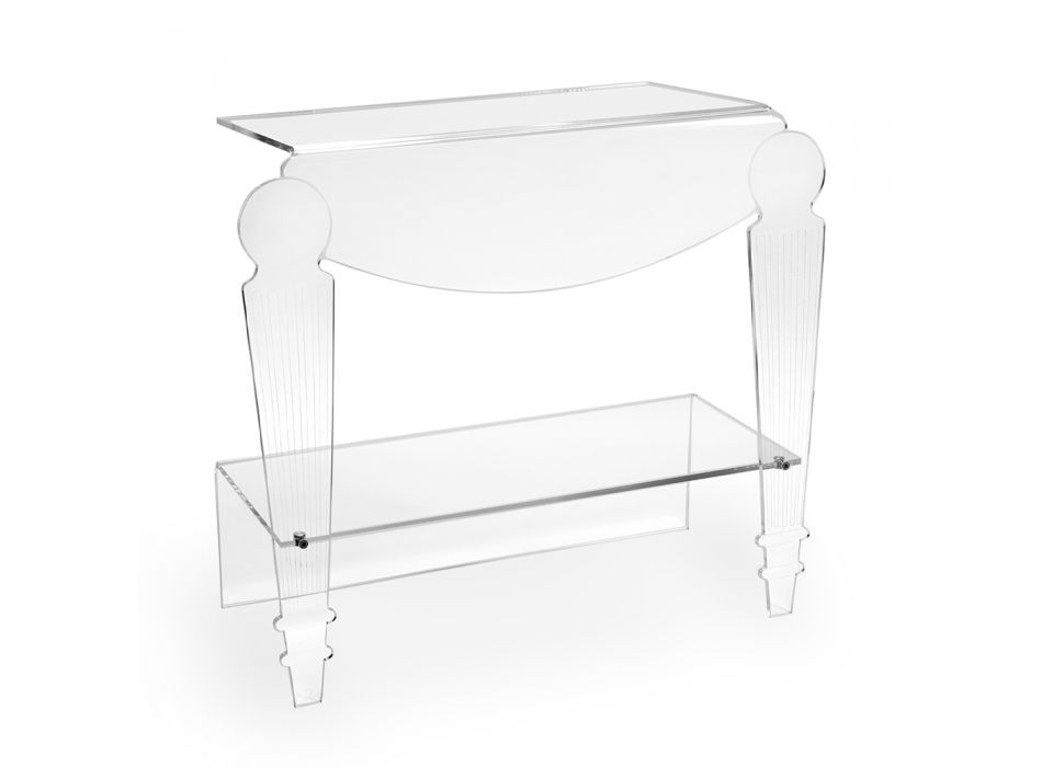 Artisan Nachttisch im klassischen Design aus transparentem Plexiglas - Salino