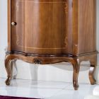 Klassischer Nachttisch Tür und Schublade aus Holz mit Intarsien Made in Italy - Leonor Viadurini