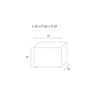 Nachttisch mit 1 Schublade aus lackierter Spanplatte - Leone Viadurini