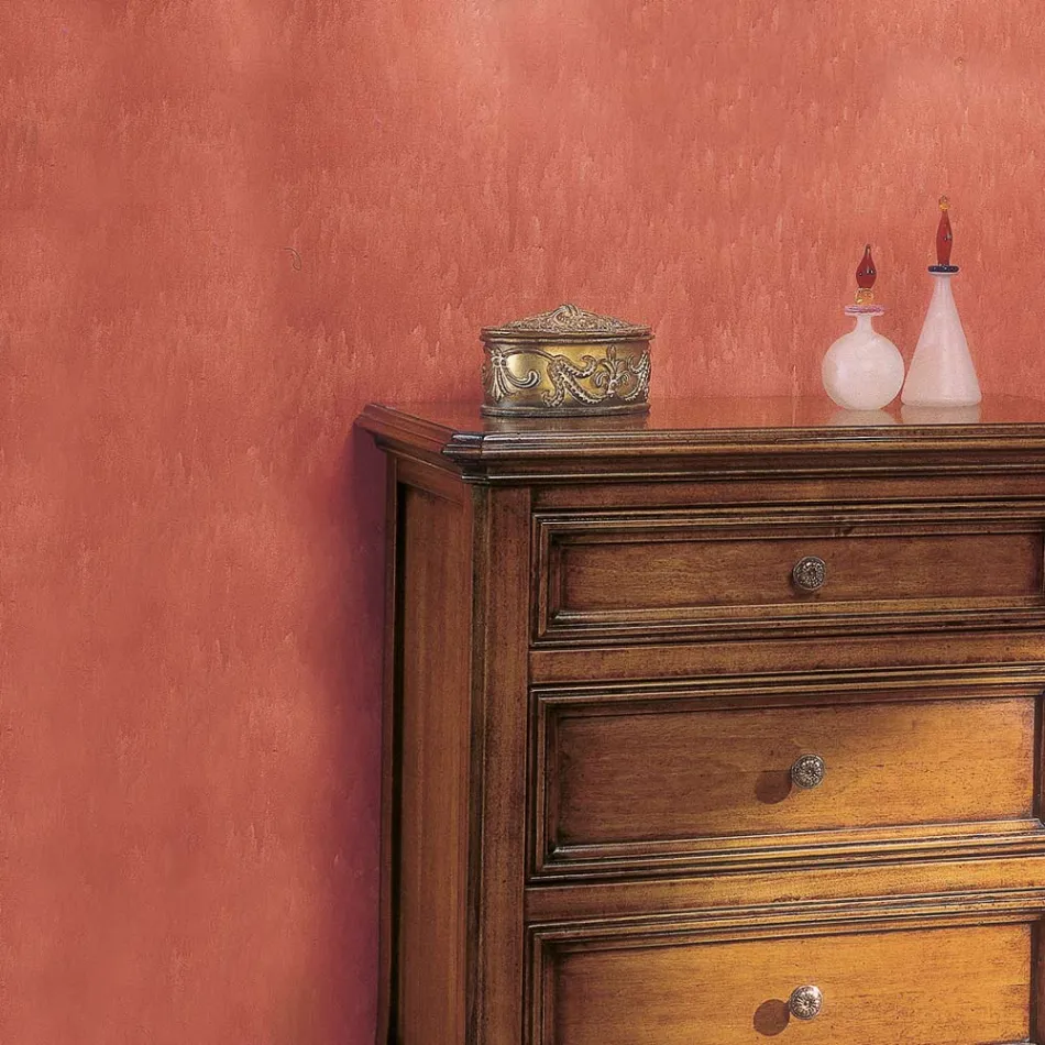 Nachttisch mit 3 Schubladen aus Bassano-Holz, Frankreich Made in Italy – Hawwat Viadurini