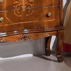 Nachttisch mit 3 Schubladen aus Bassano Nussbaumholz Made in Italy - Luxus Viadurini