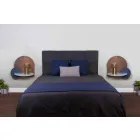 Nachttisch im modernen Design bestehend aus 3 modularen Sperrholzplatten - Marea Viadurini