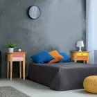 Nachttisch aus Holz mit 2 farbigen Schubladen, hergestellt in Italien – Varuna Viadurini