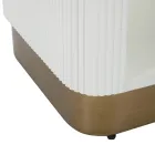 Nachttisch aus Holz mit Relieflinien verziert, mit Schublade und Ablage - Rachel Viadurini