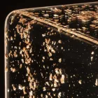 Leuchtender Nachttisch aus Acrylglas und Blattgold, Silber oder Kupfer - Gnassi Viadurini