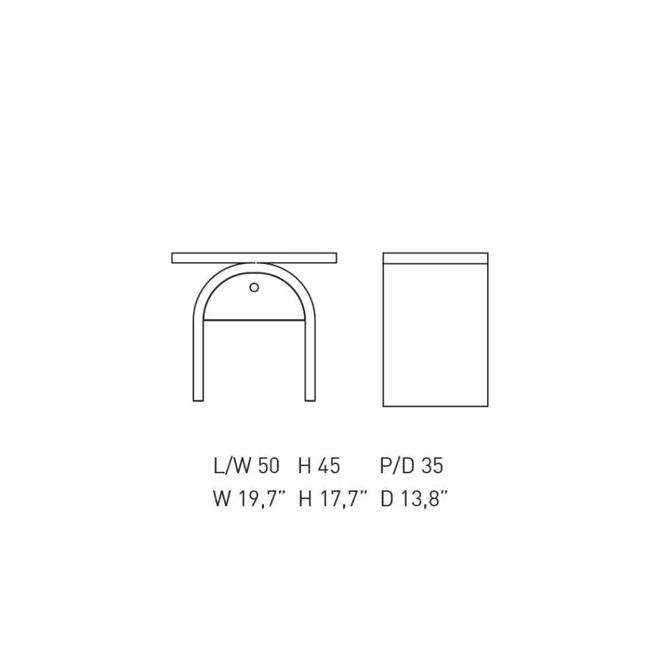 Nachttisch in modernem Design aus farbigem Holz für das Schlafzimmer - Arcom Viadurini