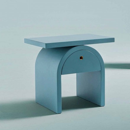 Nachttisch in modernem Design aus farbigem Holz für das Schlafzimmer - Arcom Viadurini