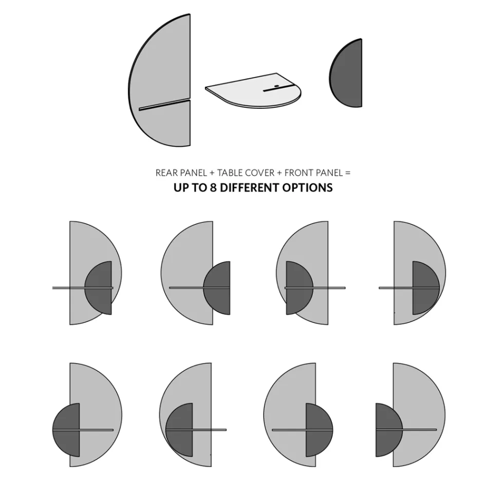 Moderner modularer Nachttisch aus Sperrholz Elegantes und vielseitiges Design - Ramia Viadurini