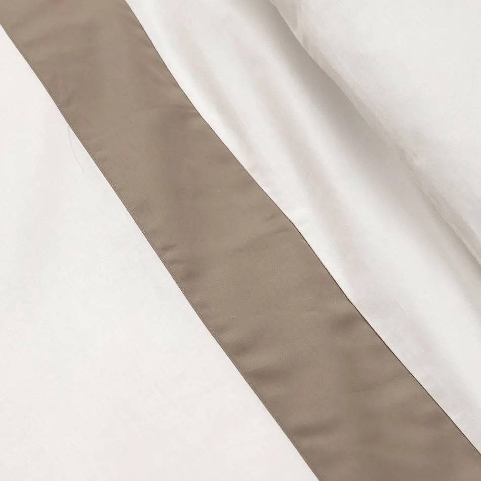 Doppelbett-Bettbezug-Set aus 100 % Baumwolle und 10 % Baumwollsatin – Detail Viadurini