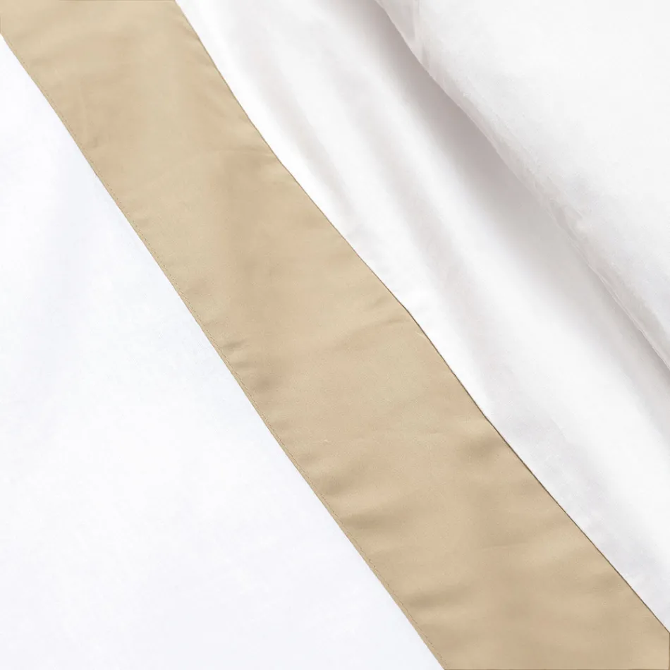 Kompletter Bettbezug für Einzelbett und eine Hälfte aus 100 % Baumwolle und 10 % Baumwollsatin – Detail Viadurini