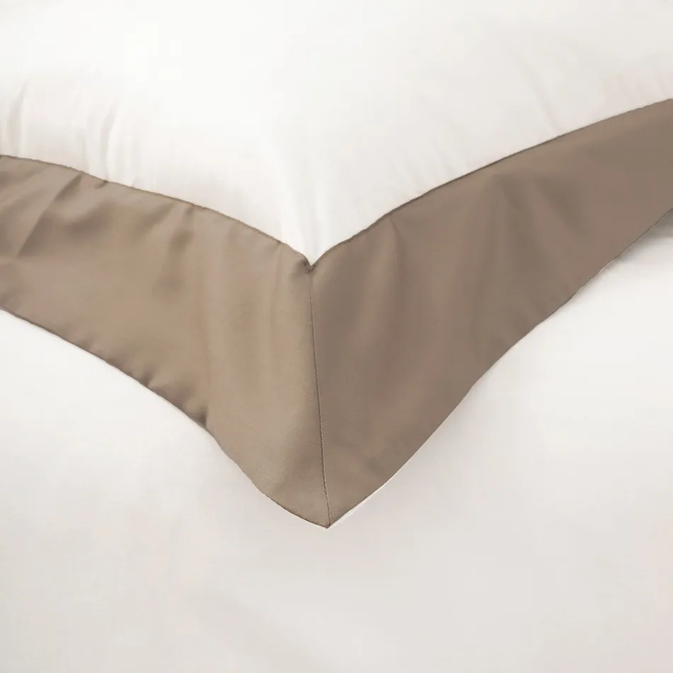 Kompletter Bettbezug für Einzelbett und eine Hälfte aus 100 % Baumwolle und 10 % Baumwollsatin – Detail Viadurini